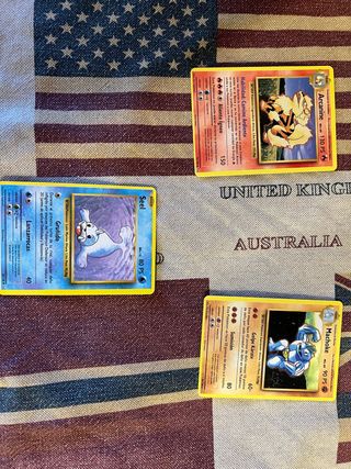 Lote 3 Cartas Pokémon Antiguas Arcanine, Seel, Mac