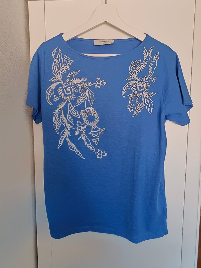 Camiseta Mujer El Corte Inglés Azul