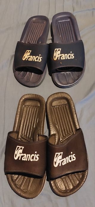 Set 2 ciabatte Francis blu-nero n.39-41