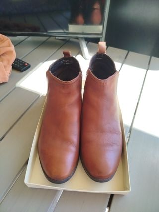 Scarpe donna in pelle marrone