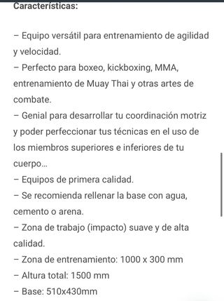 Saco de boxeo de pie, aeroboxing