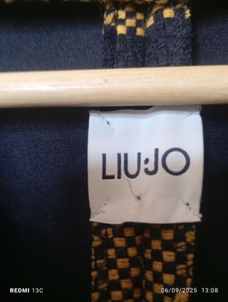 Casaco Liu.jo 3/4 riscas mostarda/azul