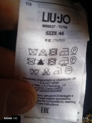 Casaco Liu.jo 3/4 riscas mostarda/azul