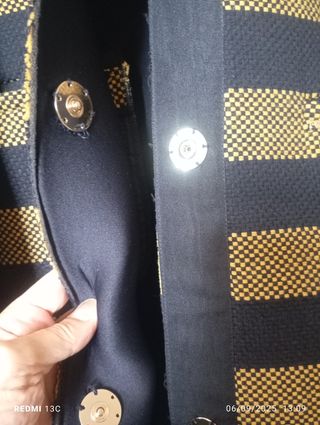 Casaco Liu.jo 3/4 riscas mostarda/azul