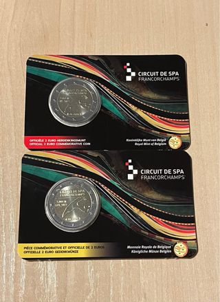 Moneda 2€ Bélgica 2021 Circuito Spa Coincard