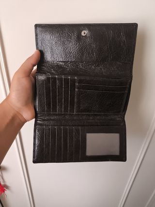 Cartera de piel efecto cocodrilo