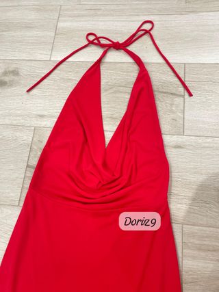 Vestido rojo midi Zara