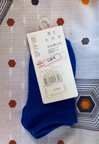 Calcetines Cotton Juice Azul Talla 36