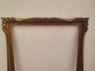 Marco antiguo madera dorado 140x70
