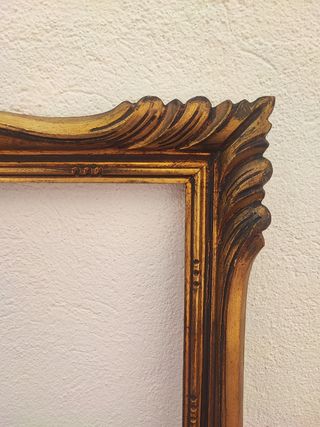 Marco antiguo madera dorado 140x70