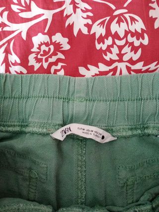 Pantalón verde claro mujer