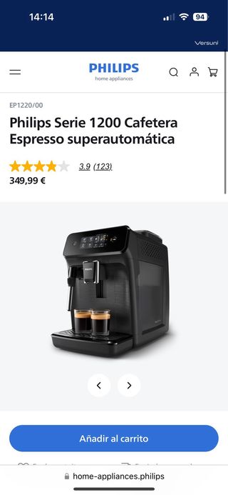 Cafetera Philips 1222 Roja Automática