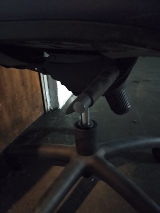 Sillón de oficina de piel sintética azul