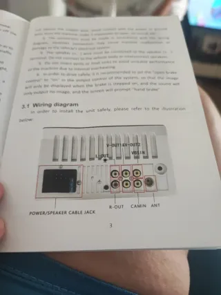 Pantalla para el coche con cámara trasera