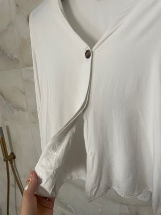 Blusa Blanca Mango Talla M