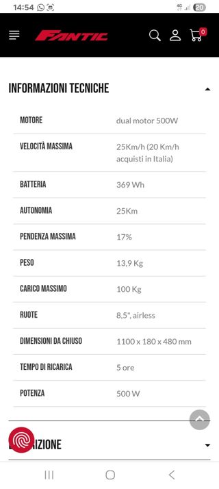 Monopattino elettrico nuovo con scatola 