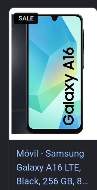 Samsung Galaxy A16 LTE 256GB Negro