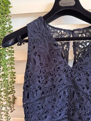 Vestido Massimo Dutti encaje azul a estrenar 