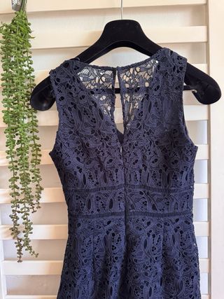 Vestido Massimo Dutti encaje azul a estrenar 