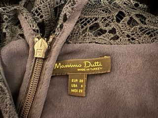 Vestido Massimo Dutti encaje azul a estrenar 