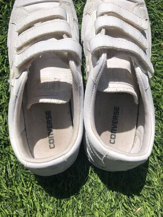 Zapatillas niño velcro blancas