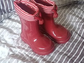 Botas de agua rojas niña talla 22