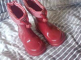 Botas de agua rojas niña talla 22