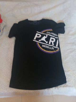 Camiseta Negra con Diseño Paris Colombia