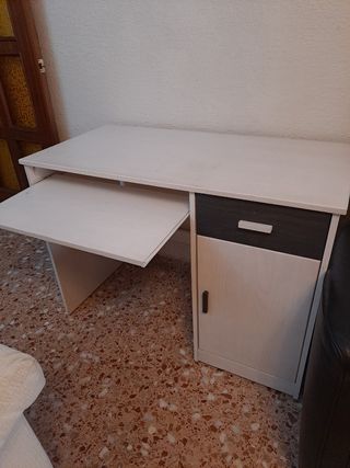 Escritorio madera blanco y marrón