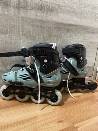 Patines en línea color verde menta talla 41