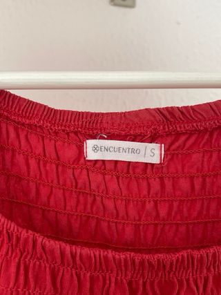 Vestido rojo manga corta