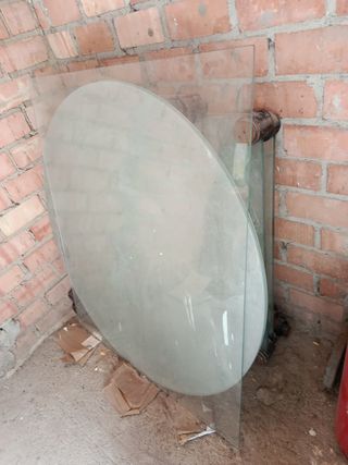 Cristal grueso 6 mm templado mesa 120 cm