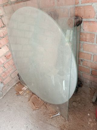 Cristal grueso 6 mm templado mesa 120 cm