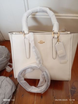 Mala Coach Branca Mão e Tiracolo