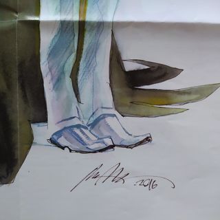 Póster Batman y Joker firmado