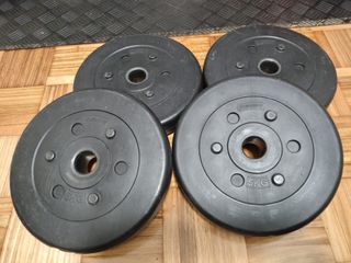 Discos de vinilo para pesas 5 kg  x4