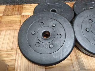 Discos de vinilo para pesas 5 kg  x4