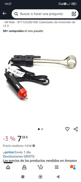Calentador Inmersión Coche 12V/24V