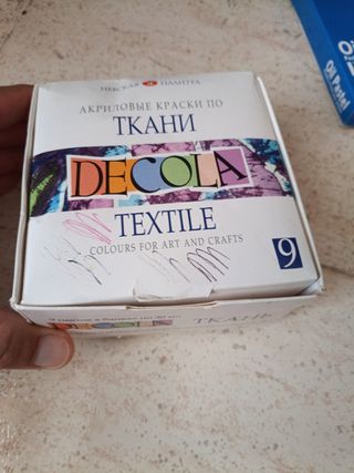 Set 9 Pinturas Acrílicas para Textil
