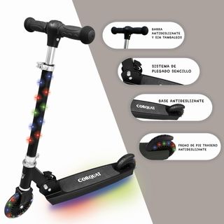 Patinete infantil con luces LED altura ajustable 