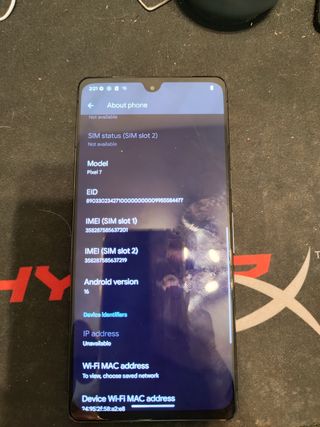Google Pixel 7 com anomalias