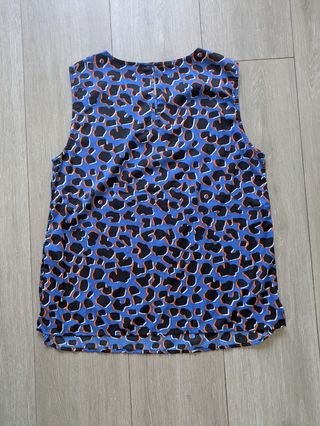 Blusa Sfera Estampada Azul Talla M