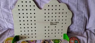 Juguetes de madera para enhebrar y 2 mas