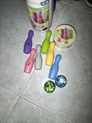 Juguetes de madera para enhebrar y 2 mas