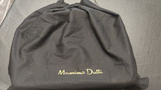 Maletín de cuero Massimo Dutti Marrón