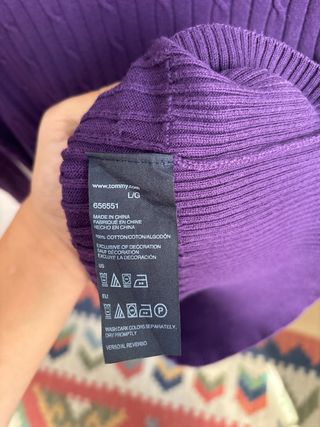 Maglione Tommy Hilfiger Viola Taglia L