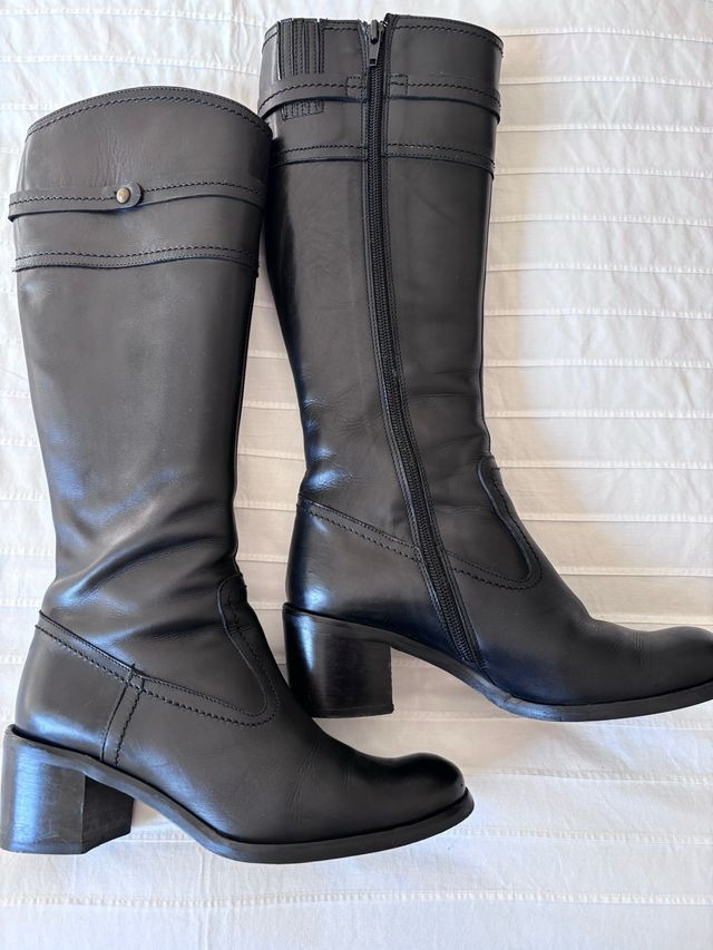 Stivali in pelle neri Romanelli Tg 36