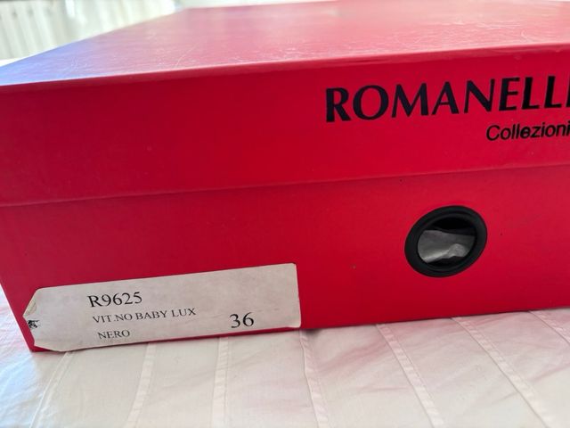 Stivali in pelle neri Romanelli Tg 36