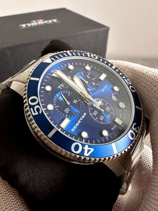 Tissot Seastar 1000 Cronógrafo Azul/Plata