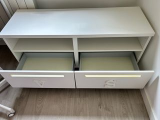 Mueble bajo blanco 2 cajones